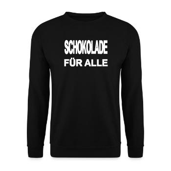 chocolate - Unisex Sweatshirt - black - Front - Alina (178cm) & Michal (187cm)