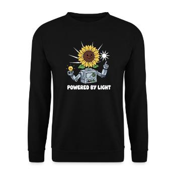 Sunflower Robot Light Ideas - Unisex Sweatshirt - black - Front - Alina (178cm) & Michal (187cm)