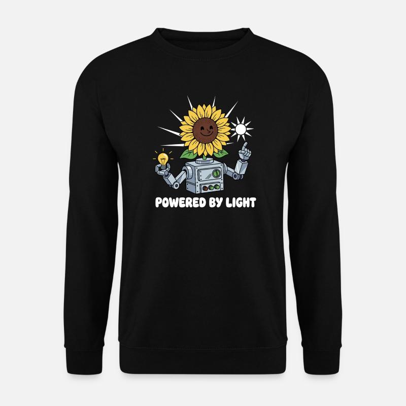 Sunflower Robot Light Ideas - Unisex Sweatshirt - black