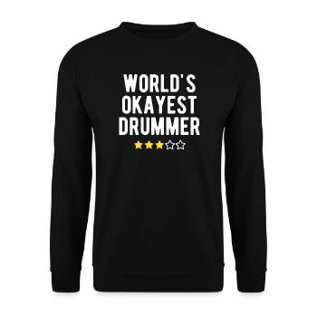 Le batteur le plus correct, le sarcasme du monde : humour 3 étoiles - Sweat-shirt Unisexe - noir - Devant - Alina (178cm) & Michal (187cm)