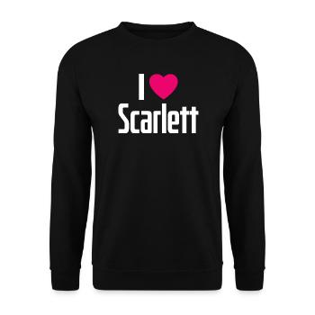 I Love Scarlett Pink Heart I Love Scarlett - Unisex Sweatshirt - black - Front - Alina (178cm) & Michal (187cm)