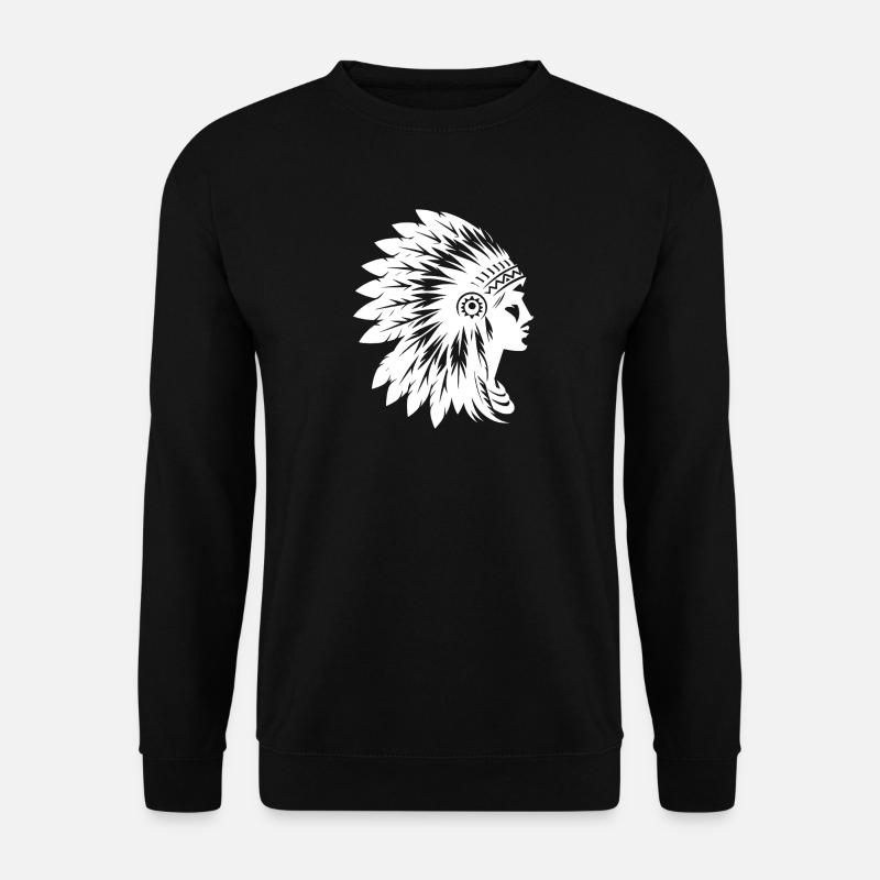 Coiffe élégante avec visage de profil - Sweat-shirt Unisexe - noir