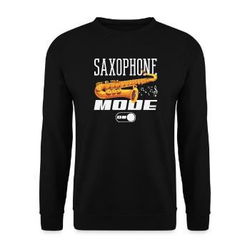 Saxofon - Unisex Pullover - Schwarz - Vorne - Alina (178cm) & Michal (187cm)