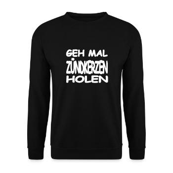 Zündkerzen - Unisex Pullover - Schwarz - Vorne - Alina (178cm) & Michal (187cm)