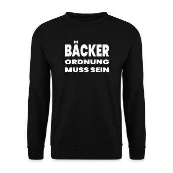 Baker - Unisex Sweatshirt - black - Front - Alina (178cm) & Michal (187cm)