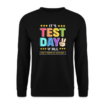 Teacher Exam - Unisex Sweatshirt - black - Front - Alina (178cm) & Michal (187cm)