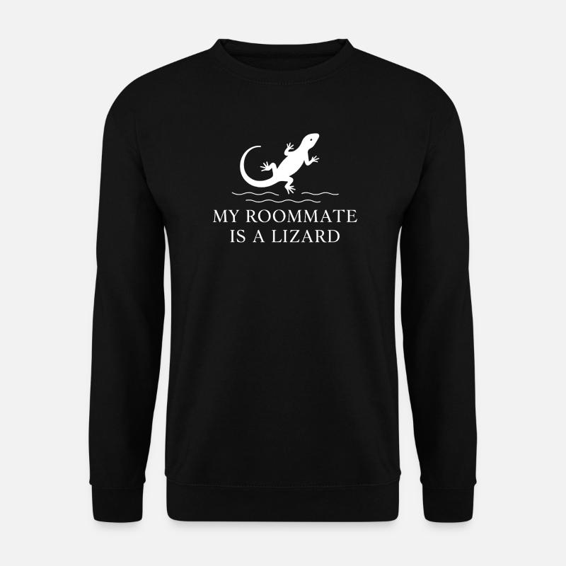 Mein Mitbewohner ist eine Echse - Unisex Pullover - Schwarz