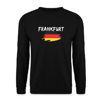 Frankfurt Germany Flag - Unisex Sweatshirt - black - Front - Alina (178cm) & Michal (187cm)