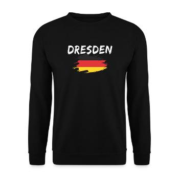Dresden Germany Flag - Unisex Sweatshirt - black - Front - Alina (178cm) & Michal (187cm)
