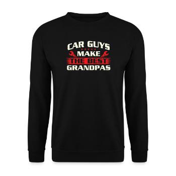 Car Guys machen das beste Opa-Witz-Auto-Zitat - Unisex Pullover - Schwarz - Vorne - Alina (178cm) & Michal (187cm)