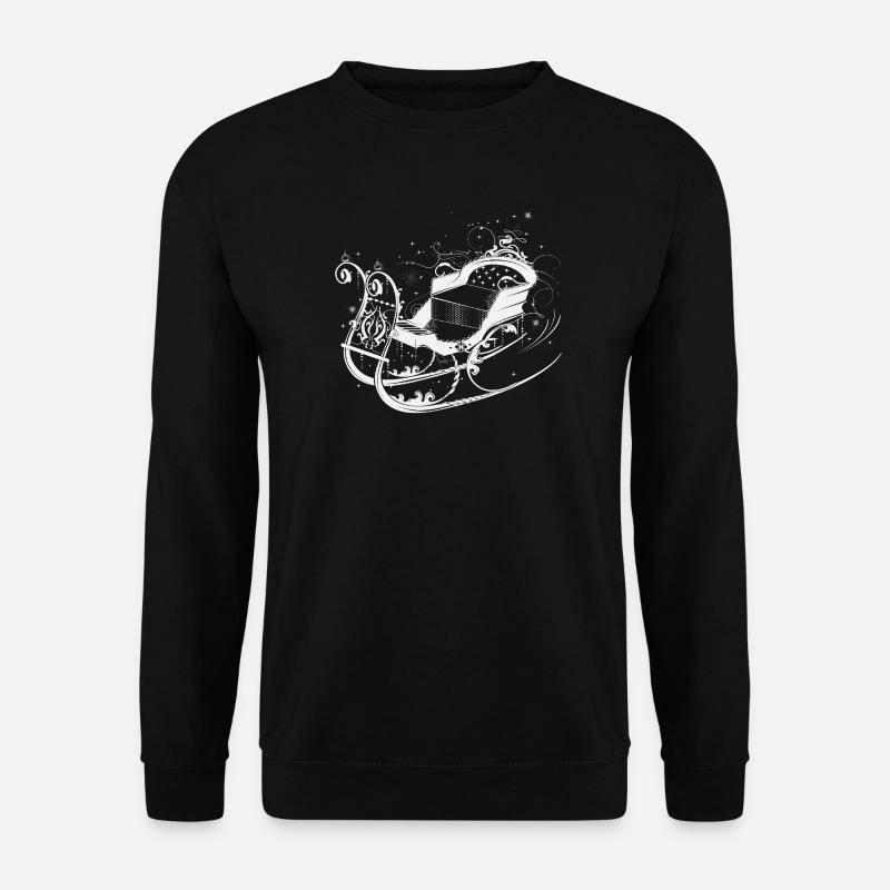 Eleganter Winter-Schlitten Ornamente - Unisex Pullover - Schwarz