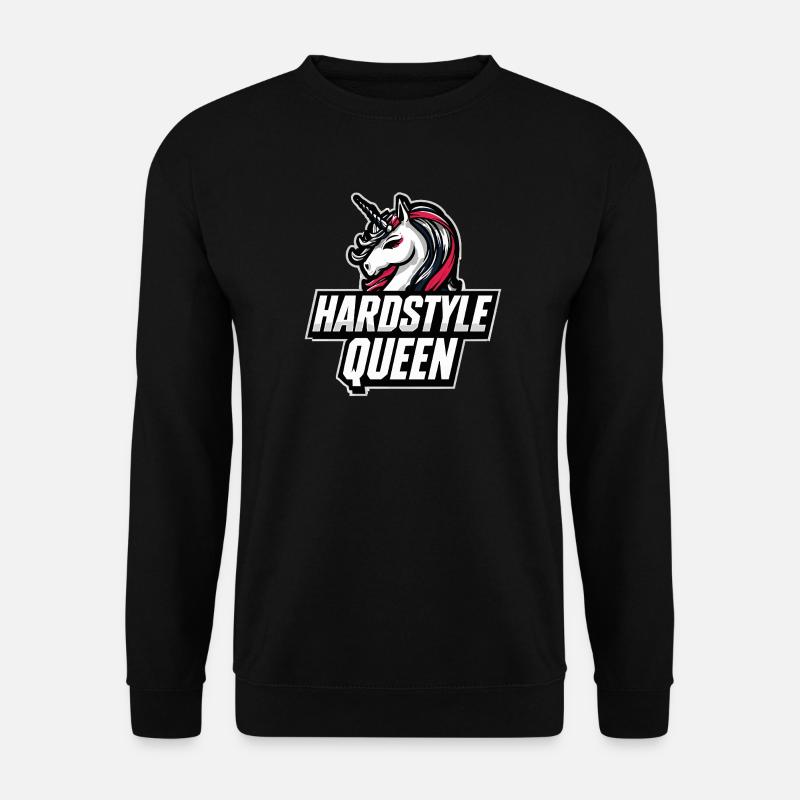 Hardstyle Queen Einhorn Design - Unisex Pullover - Schwarz