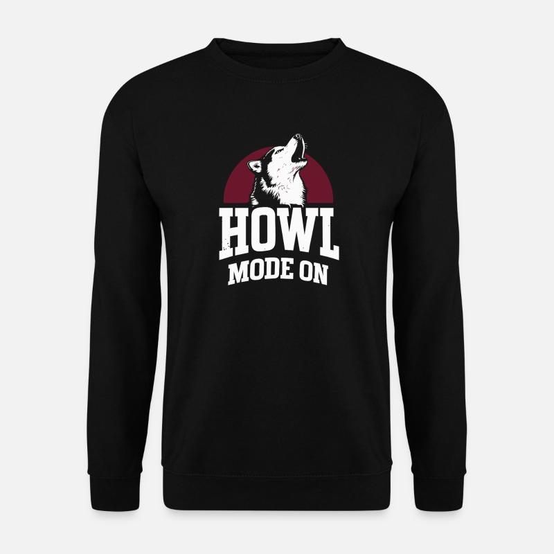 Howl Mode On Husky Design - Unisex Pullover - Schwarz
