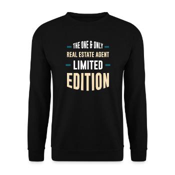 Limitierte Immobilienagenten Edition - Unisex Pullover - Schwarz - Vorne - Alina (178cm) & Michal (187cm)