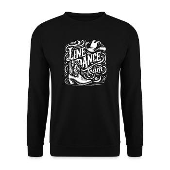 LineDance Team Western Boots - Unisex Sweatshirt - black - Front - Alina (178cm) & Michal (187cm)