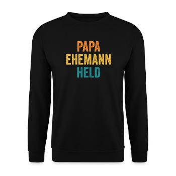 Funny Grill Master Dad Saying Father's Day - Unisex Sweatshirt - black - Front - Alina (178cm) & Michal (187cm)