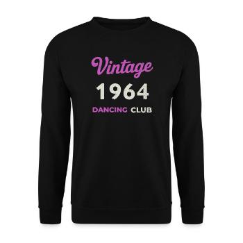 Vintage 1964 – Dancing Club Retro Birth Year - Unisex Sweatshirt - black - Front - Alina (178cm) & Michal (187cm)