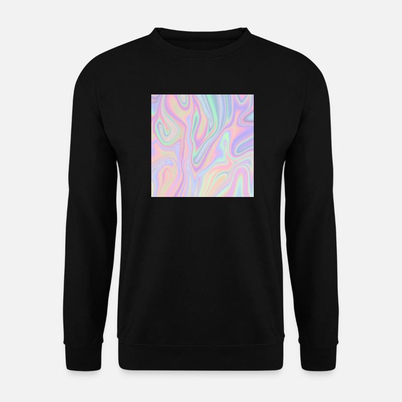 Iridescent Abstract Liquid Pastel Pattern - Unisex Sweatshirt - black