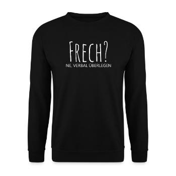 Cheeky verbally superior - Unisex Sweatshirt - black - Front - Alina (178cm) & Michal (187cm)