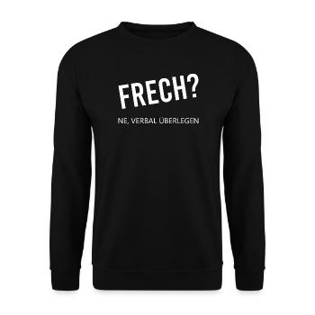 Cheeky verbally superior - Unisex Sweatshirt - black - Front - Alina (178cm) & Michal (187cm)