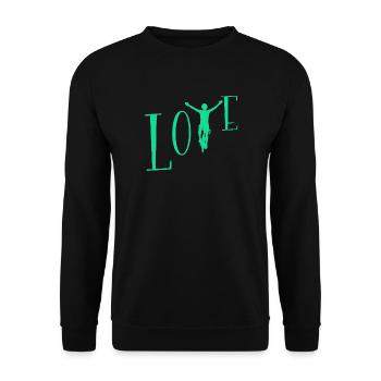 Liebe Radfahren - Unisex Pullover - Schwarz - Vorne - Alina (178cm) & Michal (187cm)