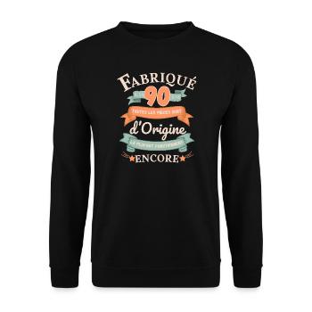 Vor 90 Jahren hergestellt Originale Teile - Unisex Pullover - Schwarz - Vorne - Alina (178cm) & Michal (187cm)