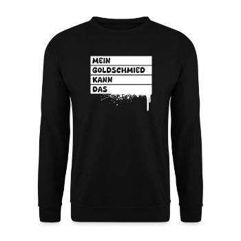 Goldsmith as a profession - Unisex Sweatshirt - black - Front - Alina (178cm) & Michal (187cm)