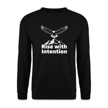 Rise on purpose - Unisex Sweatshirt - black - Front - Alina (178cm) & Michal (187cm)