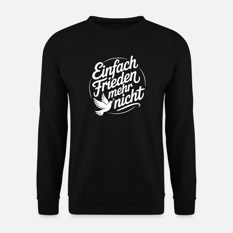 Friedensbotschaft mit Friedenstaube | Peace Design - Unisex Pullover - Schwarz