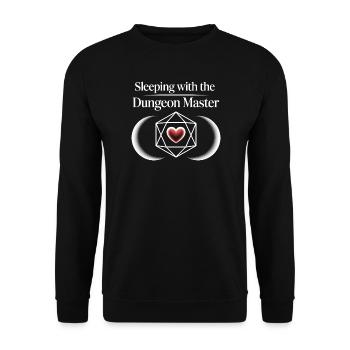 Sleeping with the D*ngeon Master - Funny D'n'D - Unisex Sweatshirt - black - Front - Alina (178cm) & Michal (187cm)