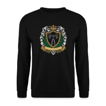 Emblème du blason royal du cyclisme - Sweat-shirt Unisexe - noir - Devant - Alina (178cm) & Michal (187cm)