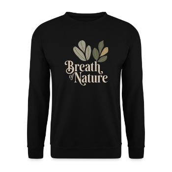 Botanical Vintage - Unisex Sweatshirt - black - Front - Alina (178cm) & Michal (187cm)