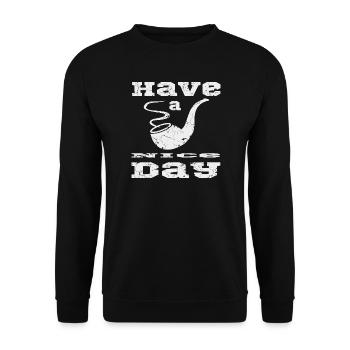 Sifflement avec texte - Sweat-shirt Unisexe - noir - Devant - Alina (178cm) & Michal (187cm)