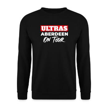 Ultras Aberdeen On Tour - Unisex Sweatshirt - black - Front - Alina (178cm) & Michal (187cm)