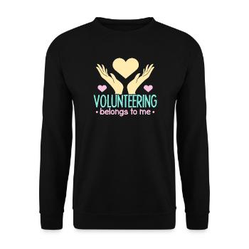 Volunteer Appreciation Belongs To Me Volunteer - Unisex Sweatshirt - black - Front - Alina (178cm) & Michal (187cm)