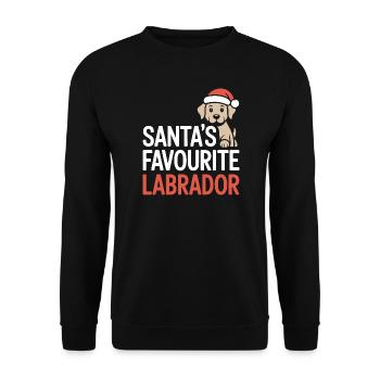 Santa’s Favourite Labrador Christmas Design - Unisex Sweatshirt - black - Front - Alina (178cm) & Michal (187cm)