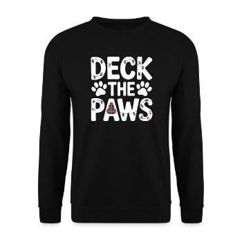Fête de Noël Deck the Paws - Sweat-shirt Unisexe - noir - Devant - Alina (178cm) & Michal (187cm)
