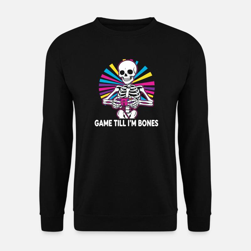 Game Till Bones Skeleton Controller - Unisex Sweatshirt - black