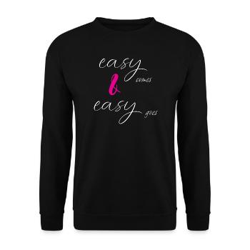 easy comes & easy goes - Unisex Pullover - Schwarz - Vorne - Alina (178cm) & Michal (187cm)