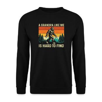 Un grand-père comme moi est difficile à trouver drôle. Bigfoot - Sweat-shirt Unisexe - noir - Devant - Alina (178cm) & Michal (187cm)