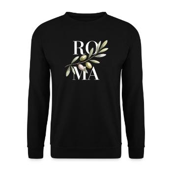 ROMA – Rameau d’Olivier - Sweat-shirt Unisexe - noir - Devant - Alina (178cm) & Michal (187cm)