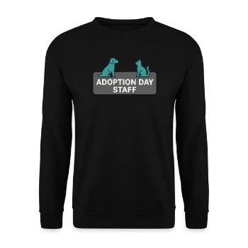 Jour de l’adoption Refuge pour animaux de sauvetage - Sweat-shirt Unisexe - noir - Devant - Alina (178cm) & Michal (187cm)