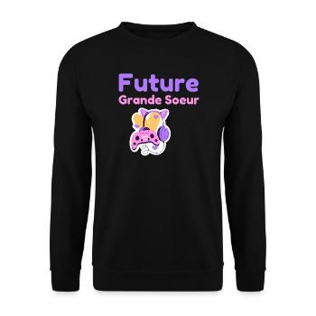 Zukünftige Big Sister Gamer - Unisex Pullover - Schwarz - Vorne - Alina (178cm) & Michal (187cm)