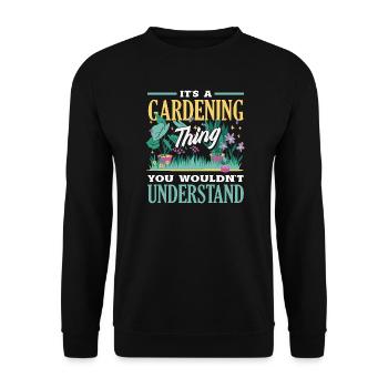 Garten- Und Pflanzenliebhaber Geschenke - Unisex Pullover - Schwarz - Vorne - Alina (178cm) & Michal (187cm)