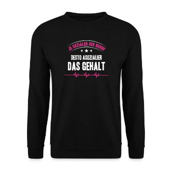Nurse Gifts Nursing Funny Nurse - Unisex Sweatshirt - black - Front - Alina (178cm) & Michal (187cm)