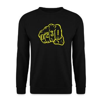 Dortmund City Map 0231 Ruhrpott Ruhrgebiet - Unisex Sweatshirt - black - Front - Alina (178cm) & Michal (187cm)