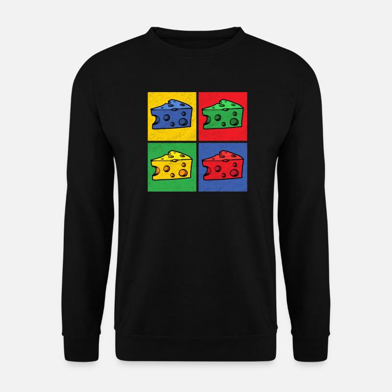 Käse Pop-Art Popart Käsestück Käseecke - Unisex Pullover - Schwarz