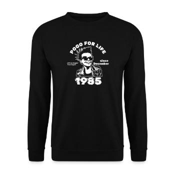 40. Geburtstag Pogo à vie depuis 12/1985 - Sweat-shirt Unisexe - noir - Devant - Alina (178cm) & Michal (187cm)