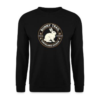 Rabbit Path Surveillance Department Funny Easter - Unisex Sweatshirt - black - Front - Alina (178cm) & Michal (187cm)