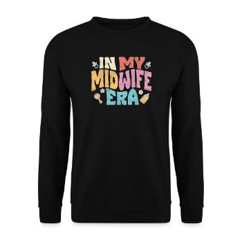 À mon époque de sage-femme - Sweat-shirt Unisexe - noir - Devant - Alina (178cm) & Michal (187cm)